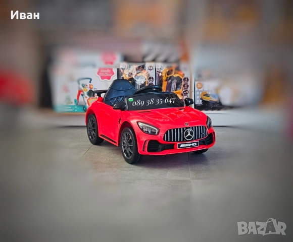 ТОП ЦЕНА!НОВО!Акумулаторна кола Mercedes GTR с 12V батерия,EVA ГУМИ,кожена седалка,дистанционно, снимка 3 - Коли, камиони, мотори, писти - 54436584