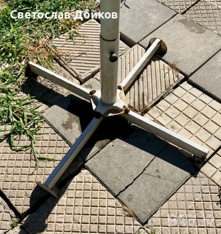 Стойка за чадър 3 метра, снимка 3 - Градински мебели, декорация  - 55156027
