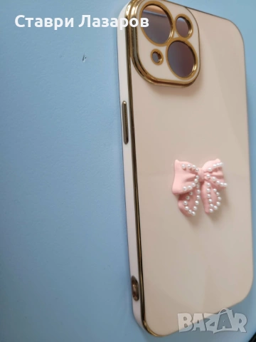 Нов силиконов дамски кейс за Apple iPhone 15, iPhone 14 - розов цвят, снимка 7 - Калъфи, кейсове - 54550560