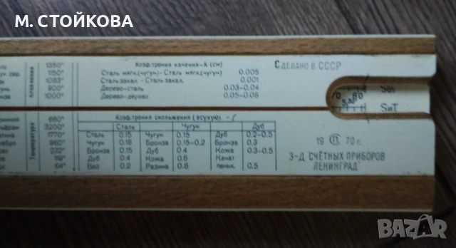 Ретро Инженерен Изчислителен Инструмент – Логаритмична Линия СССР 1970 г, снимка 4 - Антикварни и старинни предмети - 54905838