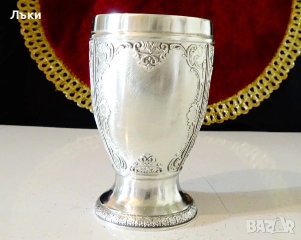 Калаена чаша Зодия Везни,за гравиране. , снимка 2 - Антикварни и старинни предмети - 55206249