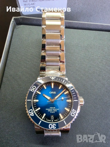 Oris Aguis caliber 400, 43.5mm автоматичен мъжки часовник., снимка 10 - Мъжки - 54689500