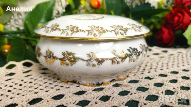 Limoges France бижутерийна кутия порцелан , снимка 2 - Декорация за дома - 54811612