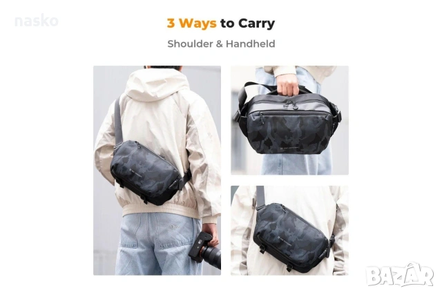 K&F Concept Alpha Sling Camera Bag 10L чанта за фотоапарат, снимка 3 - Чанти, стативи, аксесоари - 55142875