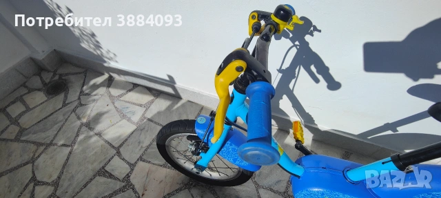 Детско колело Btwin 500 Ocean, 14", синьо, с помощни колела – 3-5 години, снимка 9 - Велосипеди - 55175964