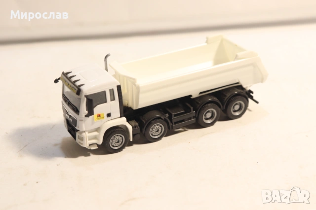 HERPA 1:87 H0 MAN САМОСВАЛ ГОНДОЛА КАМИОН МОДЕЛ КОЛИЧКА, снимка 10 - Колекции - 54396311