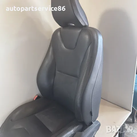 Предна лява кожена седалка черна за Volvo XC60 (2011) OEM, снимка 2 - Части - 55628733