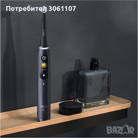 Акумулаторна електрическа четка за зъби Oral-B iO Series 8s с 1 дръжка и изкуствен интелект, черна, снимка 3 - Други - 54519688