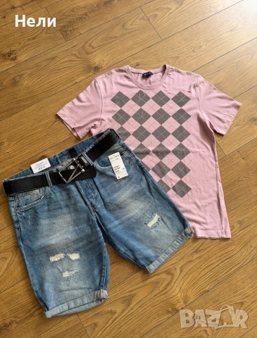 H&M Мъжки нови жестоки къси дънки, снимка 3 - Къси панталони - 55011290
