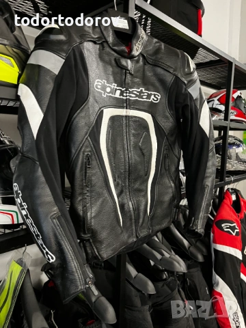 Кожено яке за мотор ALPINESTARS GP-PLUS размер 48- S/M CE-Протектори 330.54 лв. / 169 €, снимка 3 - Аксесоари и консумативи - 54515843
