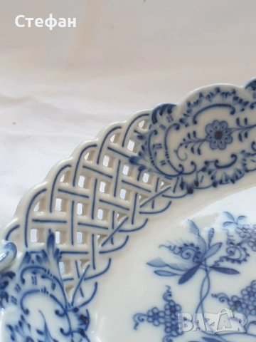 Ажурен порцеланов съд, снимка 2 - Антикварни и старинни предмети - 54345621