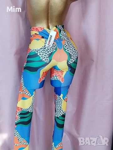 Атлетични клинове с висока талия с дигитален принт, снимка 7 - Клинове - 53992440