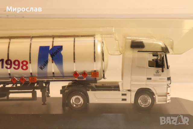 HERPA H0 1/87 MERCEDES ACTROS ЦИСТЕРНА КАМИОН МОДЕЛ, снимка 9 - Колекции - 54030519