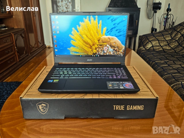 MSI Katana 15/ RTX 4060 (105W)/ Core i7 - 13620H/ 16GB DDR5/ 512GB/ 54 WHrs + Подарък