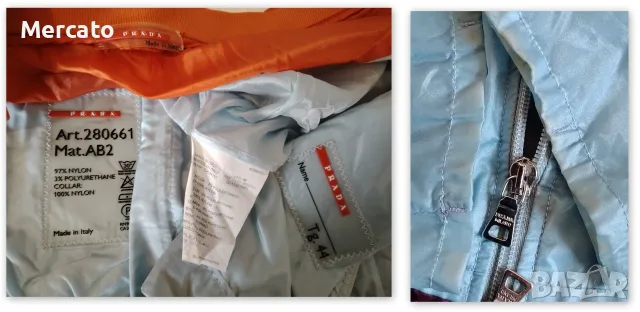 Оригинално дамско яке ветровка Prada Sport, снимка 8 - Якета - 55527488