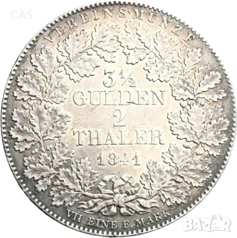 2 Талера 1841 Франкфурт 