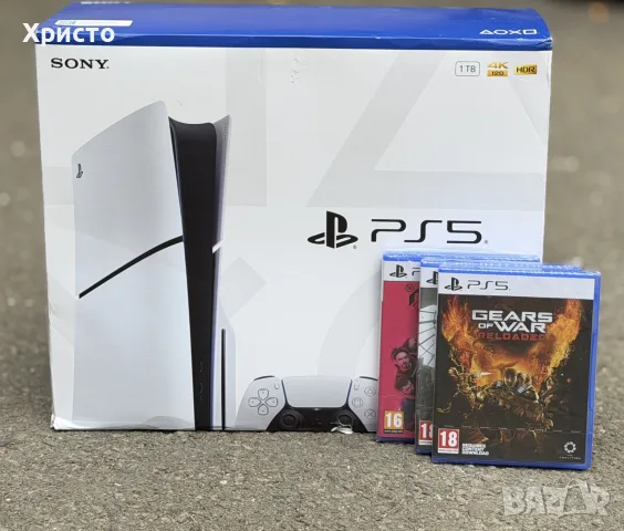 НОВО!!! Конзола Sony PlayStation 5 Slim, 1TB SSD, Blu-ray, CFI-2116, 4K 120Hz HDR + 3 Игри, снимка 2 - PlayStation конзоли - 55314558
