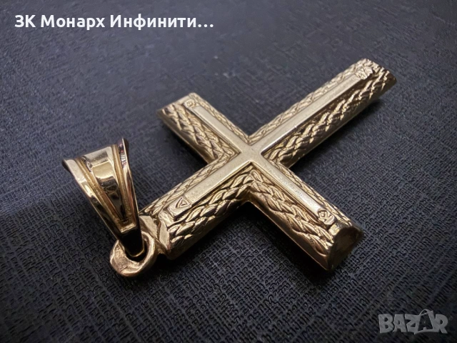 Златен кръст /585/, снимка 3 - Колиета, медальони, синджири - 54756943