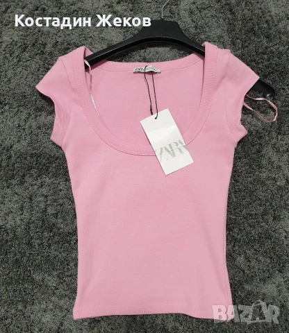Нова със етикет. Дамска оригинална блузка. ZARA , снимка 10 - Тениски - 55072764