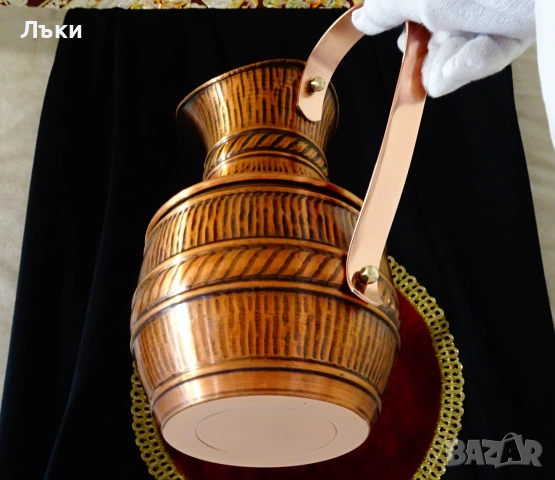 Медна кана чиста мед 2,5 л.,неползвана. , снимка 6 - Антикварни и старинни предмети - 55192341