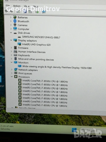 Lenovo Thinkpad X1 Yoga 3rd gen I7-8550U/16RAM/512SSD/UHD/Full HD тъч, снимка 5 - Лаптопи за работа - 54690427