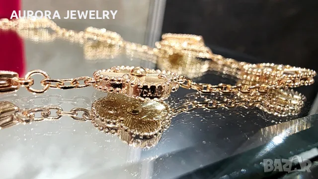 Van Cleef & Arpels VCA 10 Motifs Rose Gold Clear Vintage Alhambra Clover Дамско Колие, снимка 9 - Колиета, медальони, синджири - 55679198
