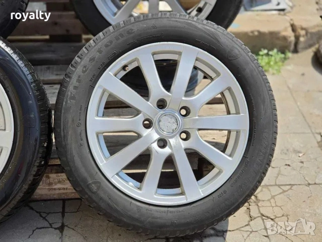 5х112 16 Джанти Mercedes Volkswagen Seat Skoda 5x112 ЕТ 38 , J 7 Централен отвор 66.6 с втулка 57.1 , снимка 5 - Аксесоари и консумативи - 55010346