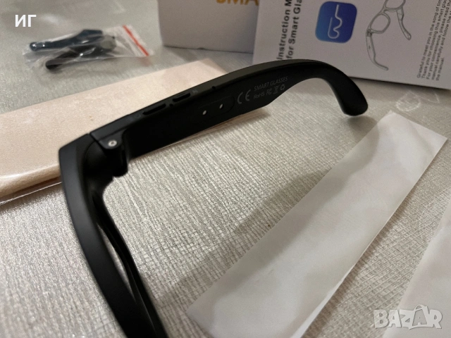 ПРОМО Смарт очила AI/Камера/Видео/Снимки/AI превод и диалог/Bluetooth обаждания/WiFi/1080P/IP65, снимка 3 - Слънчеви и диоптрични очила - 54383968
