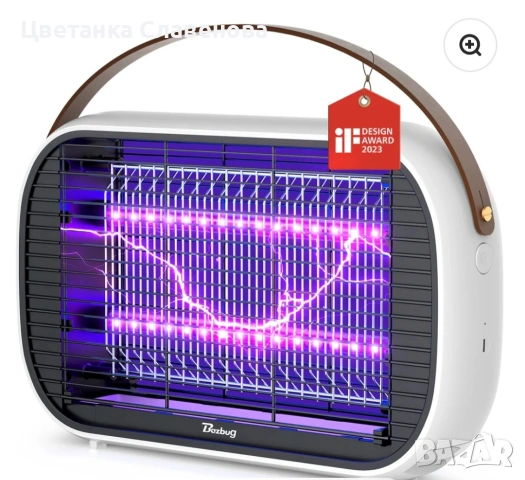 Акумулаторна LED лампа за унищожаване на насекоми Buzbug MA015C 5200mAh батерия, снимка 7 - Лед осветление - 53984050