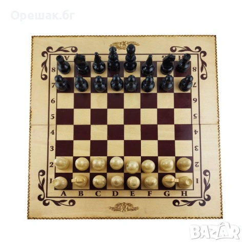 КОМПЛЕКТ ШАХ И ТАБЛА БУК ПИРОГРАФ 48/48