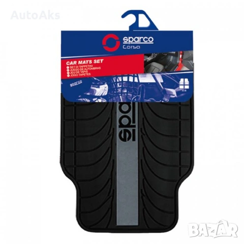 Универсални PVC стелки за автомобил / кола Sparco - сиви или червени, снимка 2 - Аксесоари и консумативи - 54121680