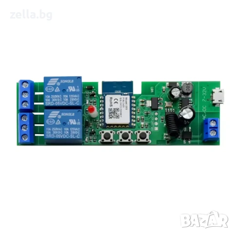 WiFi реле модул с 2 канала 5V-24V Tuya Smart Life | Гласов контрол Alexa, Google Home 10313, снимка 9 - Нумизматика и бонистика - 54663394