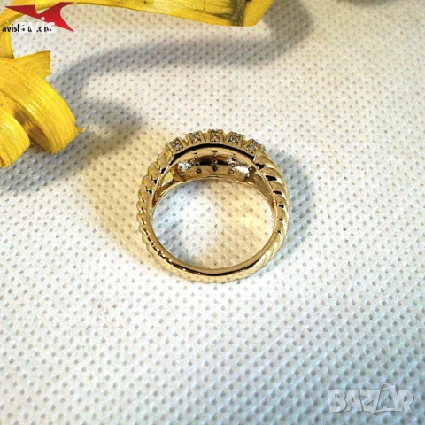 Пръстен с 14К златно покритие 224863, снимка 2 - Пръстени - 54076551