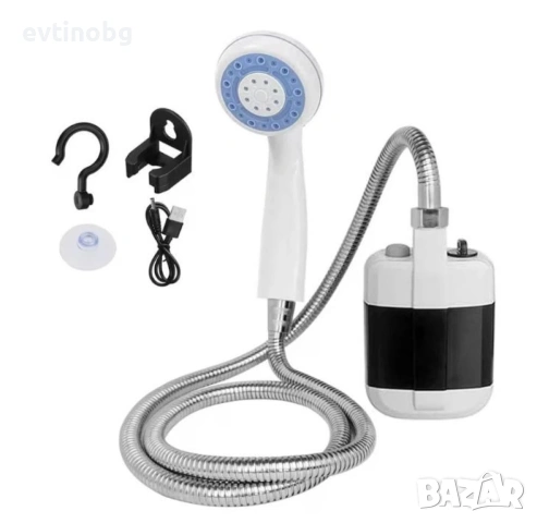 Преносим душ за къмпинг, компактен, USB зареждане, батерия 2200 mAh, снимка 2 - Други - 54106422