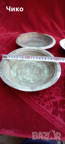 5бр медни чиний, снимка 5 - Антикварни и старинни предмети - 54600637