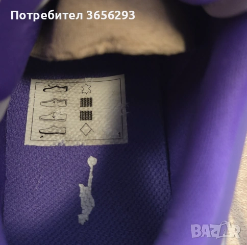 Автентични дамски Nike Air Jordan 1 в цвят лилаво. Размер 36.5, снимка 11 - Маратонки - 54012934