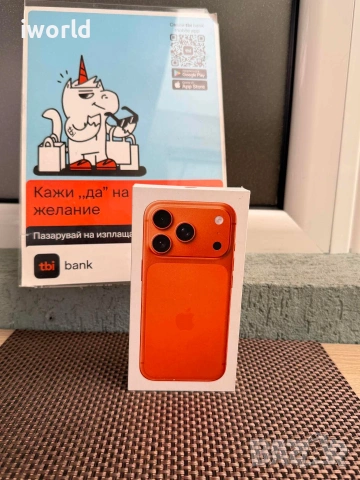 512GB🔥 НОВ⚠️ iPhone 17 Pro⚠️ Лизинг от 51€/мес ⚠️ Cosmic Orange ГАРАНЦИЯ❗️, снимка 3 - Apple iPhone - 55103023