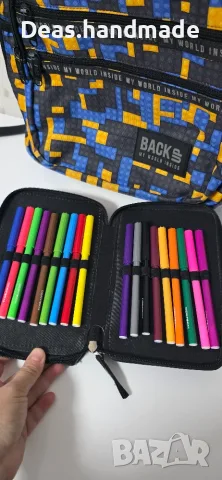 Ученическа раница и несесер Back up Lego Blocks, снимка 5 - Раници - 55480391
