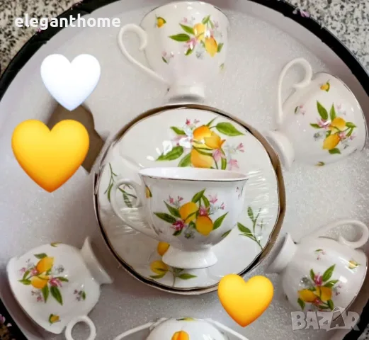 Порцеланов сервиз за кафе ЛИМОНИ, снимка 2 - Сервизи - 55401879