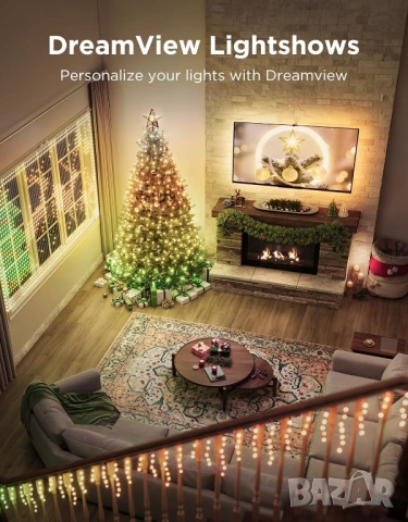 Kоледни смарт лампички Govee Christmas Sparkle String Lights 99ft - 30 метра RGBWIC 375 LED, снимка 2 - Други - 54684243