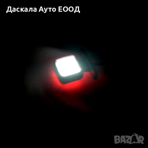 1бр. LED ЛЕД рогче квадрат, късо, бяло-червено , 12-24V, снимка 2 - Аксесоари и консумативи - 55656222