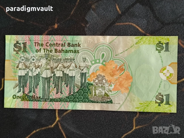 Банкнота - Бахами - 1 долар UNC | 2015г., снимка 2 - Нумизматика и бонистика - 54182201
