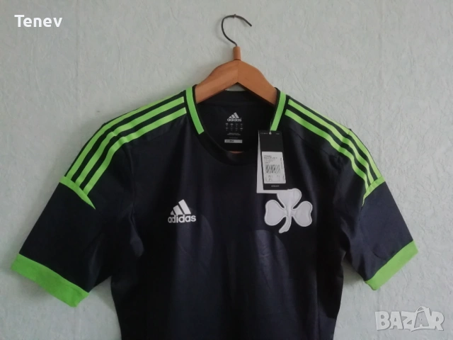 Панатинайкос Panathinaikos Adidas techfit оригинална нова тениска фланелка екип , снимка 4 - Тениски - 40014516