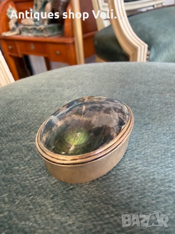 Сребърна кутийка за бижута с лабрадорит №8024 , снимка 3 - Други ценни предмети - 53973638