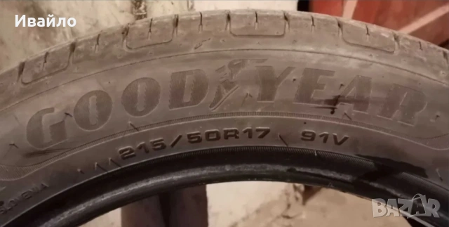Продавам 2 броя летни гуми 215.50.17 на 1 сезон дот 2020 Goodyear 5., снимка 3 - Гуми и джанти - 54605334