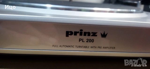 Prinz pl200 грамофон с предусилвател за директен запис., снимка 3 - Грамофони - 54692653