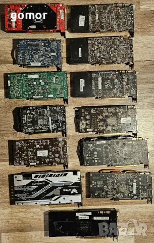 13 видеокарти NVIDIA и AMD – MSI, Gainward, XFX, Sapphire, Gigabyte, HIS, снимка 2 - Видеокарти - 55347221