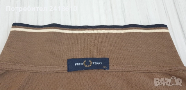 Fred Perry Pique Cotton Mens Size 2XL ОРИГИНАЛ! Мъжка Тениска!, снимка 10 - Тениски - 54794751