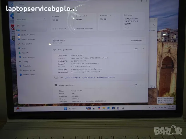 Лаптоп MicroSoft Surface Book 3 13” 32GB SSD 500GB i7, снимка 2 - Лаптопи за игри - 55319845