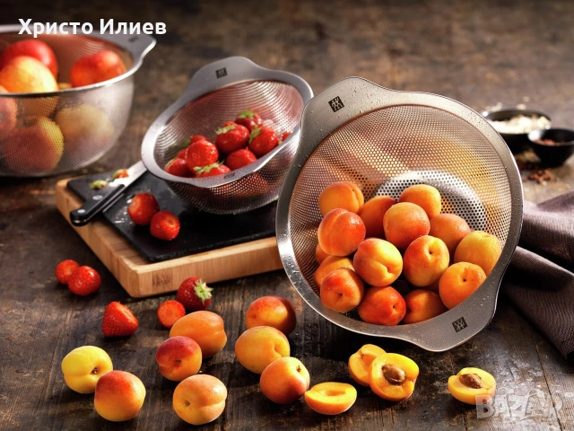 Метален гевгир Цедка Zwilling неръждаема стомана 16 см Henckels Сито, снимка 2 - Прибори за хранене, готвене и сервиране - 55143649